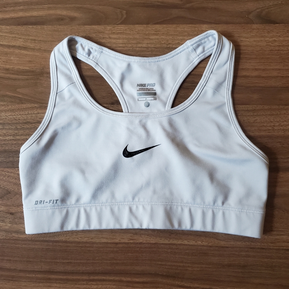 Nike Dri fit Sports Bra White